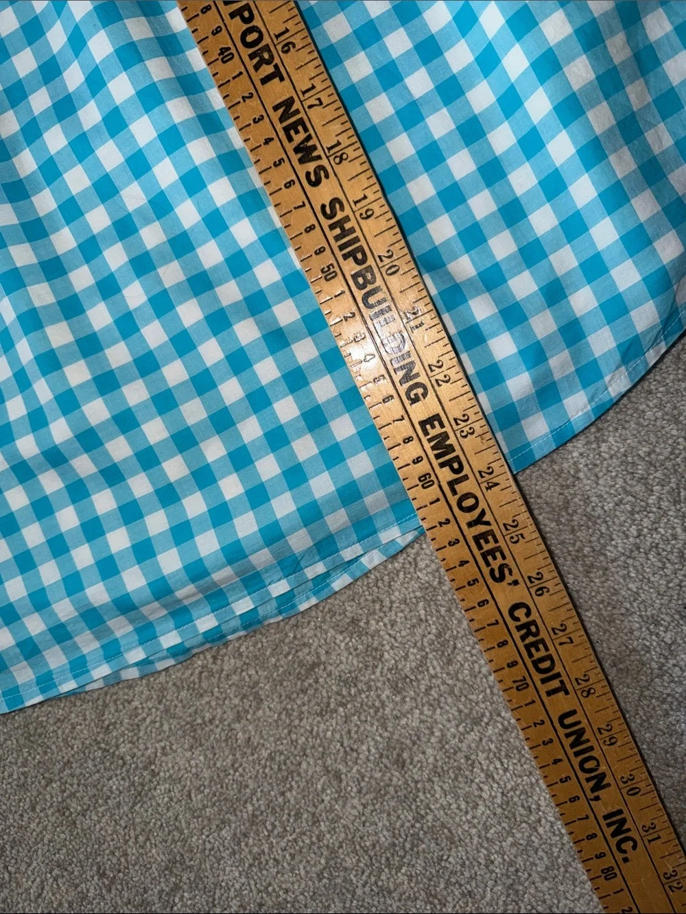 J. Crew Blue and White Gingham Sleeveless Tank size M NWT